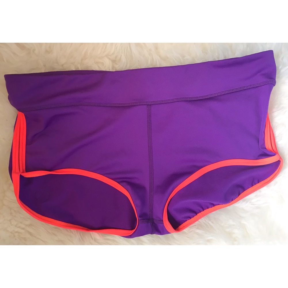 pivot star purple & orange roller derby shorts XL